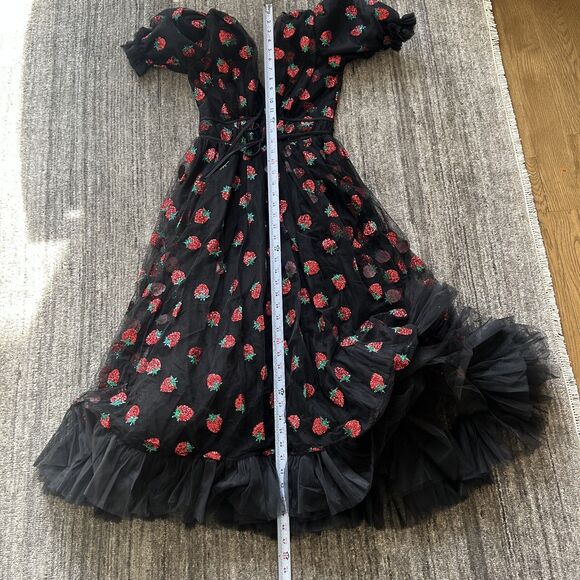 Likira Matoshi Strawberry Sparkle Midi Dress S - Picture 9 of 10
